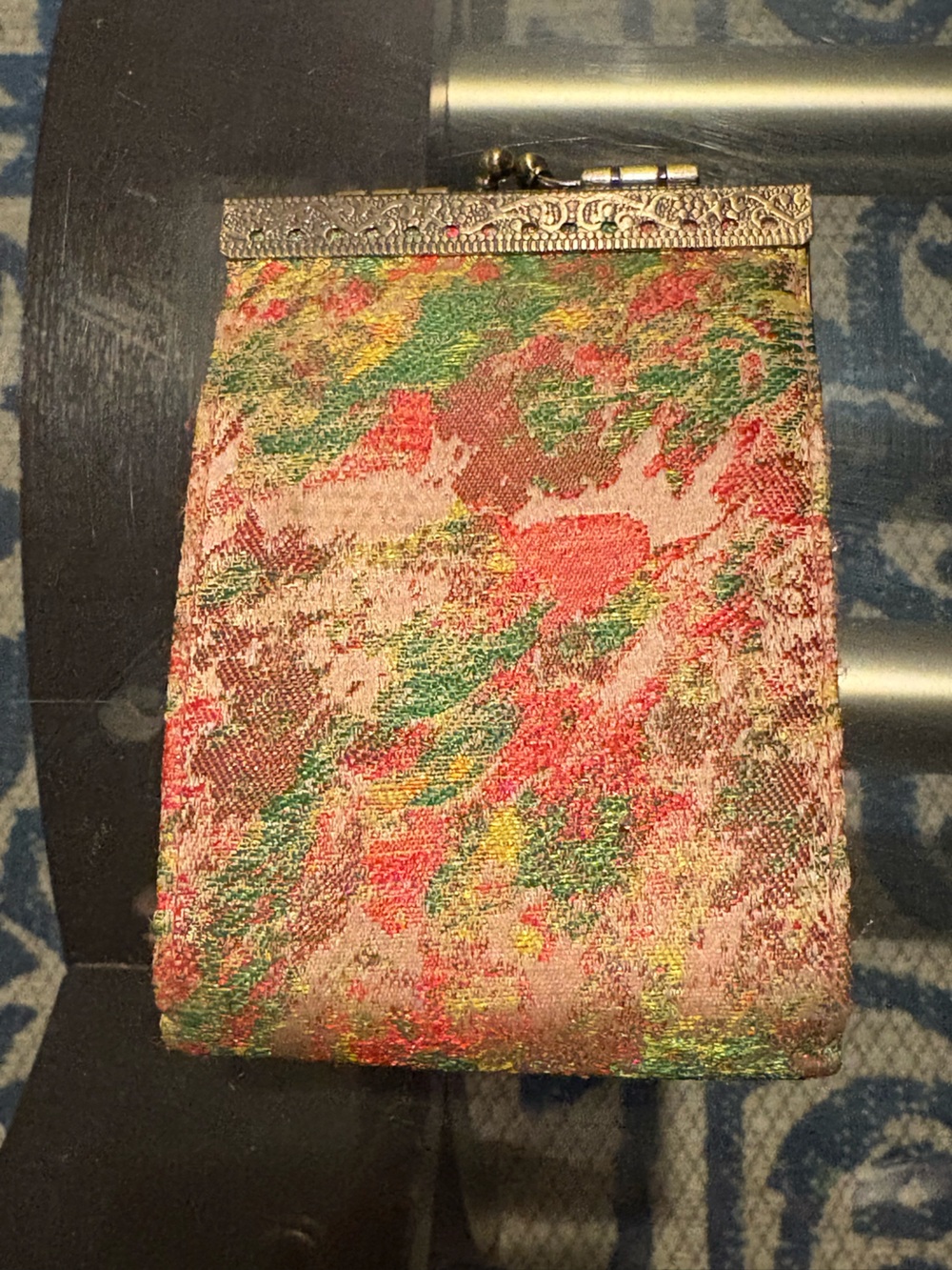 Cathayana Card Holder - RFID Floral Light Green and Pink wallet